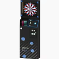 English Darts Machine Featuring Dartboard Display Screen And Control Panel Design Elements