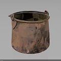 Handmade Copper Cooking Pot With Hammered Texture And Metal Handles