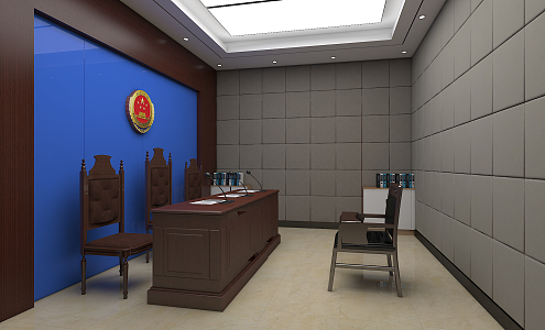 Modern Interrogation Room 3d model