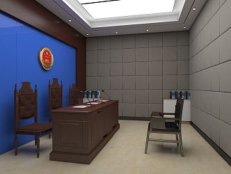 Modern Interrogation Room 3d model