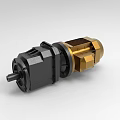 Industrial Gearbox With Black And Gold Precision Structure And Heat Sink Design