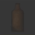 Textured Orange Copper Vase On Dark Reflective Surface With Smooth Gradient Background