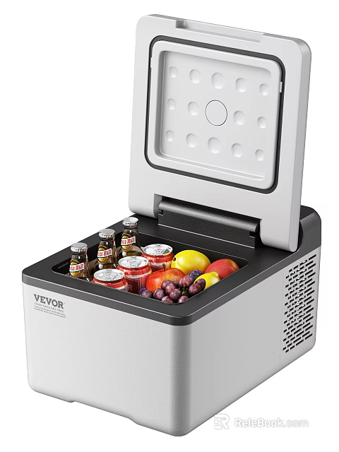 VEYOR Portable Refrigerator Freezer with Open Lid Storing Drinks Cans Fruits and Bottles 3d model 