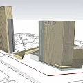 Modern Commercial Complex With High Rise Tower And Low Rise Podium Design