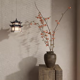 Quiet Flower Art Middle Ancient Flower Art New Chinese Style Flower Art Modern Flower Art Vase 3d model