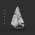 Sculpture Carving with Conical Shape Intricate Surface Texture and Measuring Scale