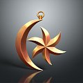 Moon Star Pendant Pendant Pendant Gem Pendant Diamond Pendant Jewelry Accessories 3d model