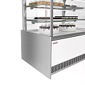 Commercial Cake Display Refrigerator With Glass Shelves And Stainless Steel White Design