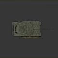 Military Tank With Long Gun Barrel Heavy Duty Tracks And Armored Turret