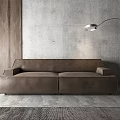 Modern Double Sofa Italian Simple Sofa 3d model