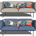 Modern double sofa 3d model