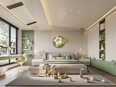 Modern Children's Room Second Bedroom 3d model