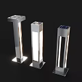 Modern Solar Powered Outdoor Lights With Column Design And LED Illumination