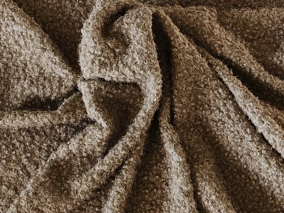 Brown Soft Textured Fabric With Wrinkled Surface And Cozy Material 3d model