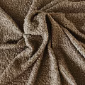 Brown Soft Textured Fabric With Wrinkled Surface And Cozy Material