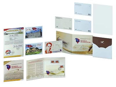 Assorted Printed Materials Featuring Brochures Certificates Envelopes And Cards With Colorful Designs 3d model