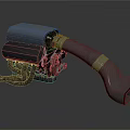 modern engine car engine 3d model