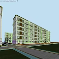 Modern Residential Apartment Building With Multiple Floors Balconies And Green Surroundings