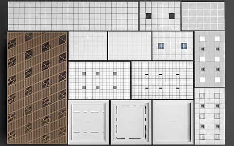 Modern ceiling gypsum board ceiling mineral wool board ceiling 3d model