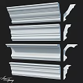 White Architectural Decorative Moldings With Various Styles For Interior Design Projects