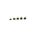 Decorative Ornament Set With Yellow Flowers And Green Leafy Plants