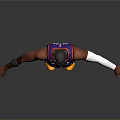 Man in Purple Basketball Jersey Number 22 with Arm Sleeves Knee Pads and Yellow Shoes