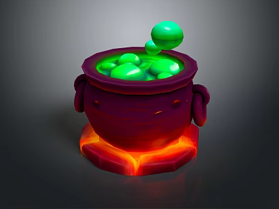Medical Device Heating Container With Green Objects And Orange Heating Base Processing 3d model