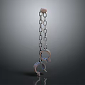 Durable Stainless Steel Handcuffs and Chain Hardware Tools for Security Use