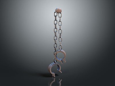 Modern leg cuffs, handcuffs and shackles 3d model