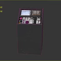 Black Industrial Control Console With Display Screen Control Buttons And Knob