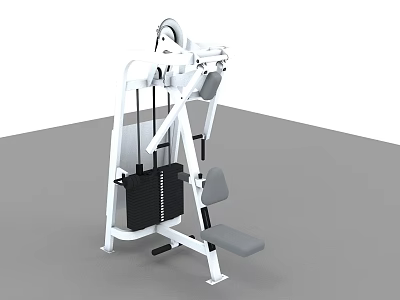 Multi Functional Strength Training Fitness Equipment With Adjustable Seat And Weight Stack 3d model