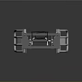 Industrial Metal Frame Mechanical Device With Gray Handrails And Brown Components