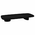 Black Rectangular Modern Flat Platform With Two Sturdy Supports And Smooth Surface 3d model