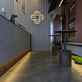 Modern Takeaway Milk Tea Shop Interior Design With Counter And Displayed Cups