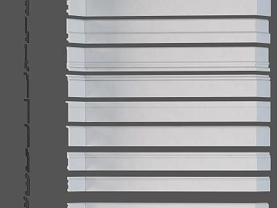 White Vertical Window Blinds For Modern Home Interior Decor And Light Control 3d model