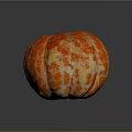 Peeled Orange With Vibrant Orange Color And Textured Skin On Gray Background