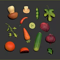 Fresh Colorful Vegetables For Healthy Diet Including Tomato Carrot Onion Cucumber And Green Leaves