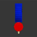Brass Pressure Control Device With Blue Dial Gauge And Red Knob