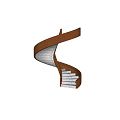 Modern Spiral Staircase Design With Wooden Handrail And White Steps In Home Interior