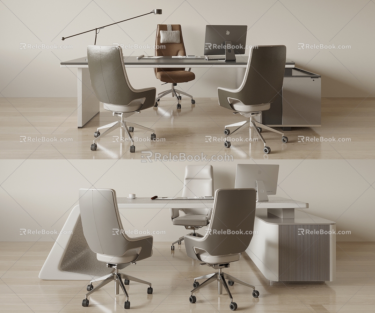 Office Desk and Chair Manager Office Desk and Chair 3d model