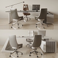 Office Desk and Chair Manager Office Desk and Chair 3d model