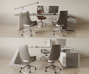 Office Desk and Chair Manager Office Desk and Chair 3d model