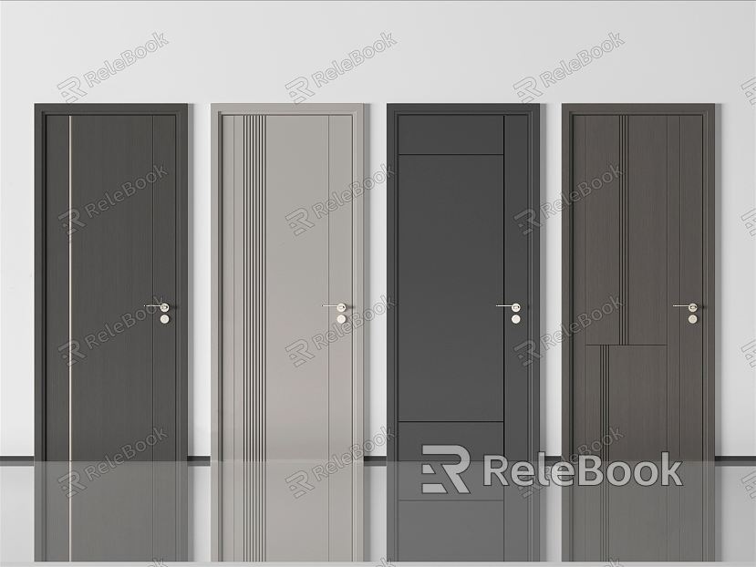 Modern swing door single door model