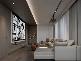 Audio and video room KTV 3d model