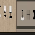 Modern Wall Lamps With Brass Metal Frames And Glass Shades For Interior Walls