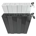 Modern White and Black Radiators with Sleek Vertical Design for Home Heating
