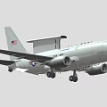 US Navy E-6B Mercury Communication Relay Military Aircraft Profile View