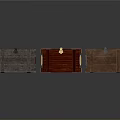 Three Wooden Storage Trunks In Brown Red And Natural Tones For Home Organization