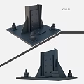 Reinforced Industrial Metal Bracket Structure With Base Plate And Fixing Bolts