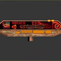Breach Control Console With Red Orange Interface Buttons And Multiple Indicators